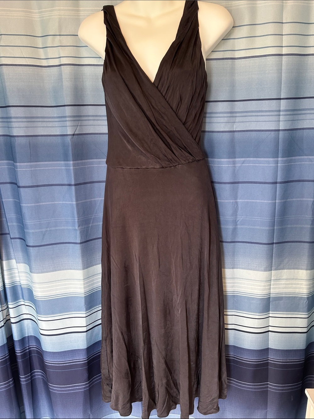 Banana Republic Black Sleeveless Wrap Maxi Dress